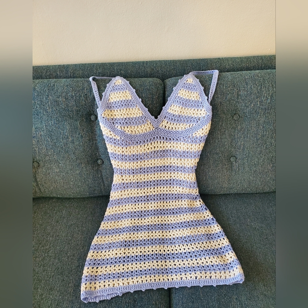 Striped Crochet Dress